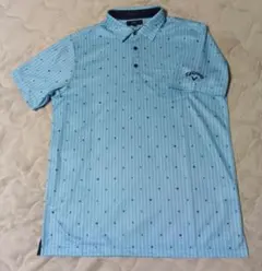 大人気のCallaway 水色 ストライプ ポロシャツ