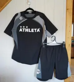 ATHLETA アスレタ 上下　半袖　Tシャツ　ハーフパンツ　M　ブラック　黒