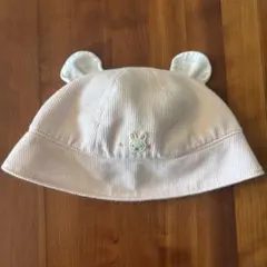 ミキハウス　耳つきピンク帽子S