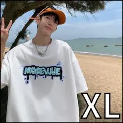 ♥在庫限り♥Tシャツ ホワイト XL 男女兼用 半袖 海外 丸首 ヒップホップ