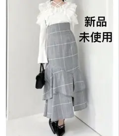 ダズリン　dazzlin バックレースアップアシメマーメイドスカート　新品