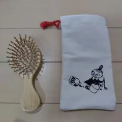 MOOMINリトルミィ 巾着付き竹製miniパドルブラシのサムネイル