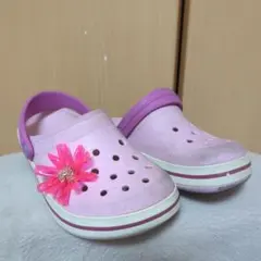 クロックス　ピンク　パーツ付き
