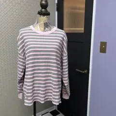 Robert P. Miller × BEAMS ボーダーサーマルロンTピンク