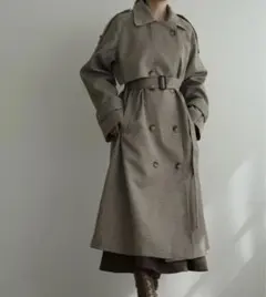 le.ema マロンチェックコート