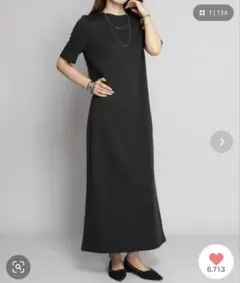 ベーシックワンピース 春夏　ブラック