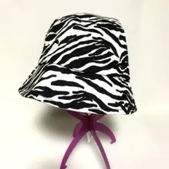 レディースゼブラ柄 コットン バケットハット新品未使用品
