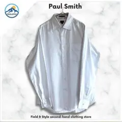 Paul Smith LONDON 長袖シャツ ホワイト 花柄切替 Lサイズ