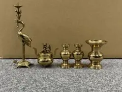 仏具・崇SU 2.3寸 仏具 鶴亀燭台 朱木蝋付き 真宗大谷派（東）用 