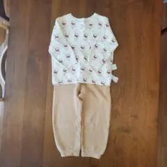UNIQLO　ディズニーコラボ　キルトパジャマ　110　ベージュ