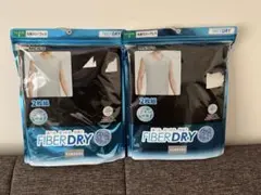 FIBER DRY メンズ スリーブレス Lサイズ 4枚組　黒