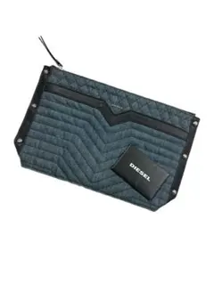DIESEL ダークブルー デニム　デニムバック　クラッチバッグ　未使用品
