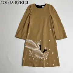 美品　SONIA RYKIELソニアリキエル　フレアワンピース　スワン　36のサムネイル