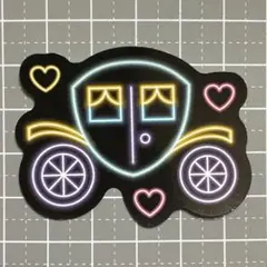 【TTT-35】防水ステッカー ネオン ネオンカラー かぼちゃの馬車 馬車