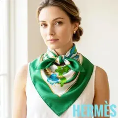 ✨️クリーニング済✨️エルメス HERMES カレ90 カリブ