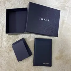 PRADA ネイビー レザー 名刺入れ - メルカリ