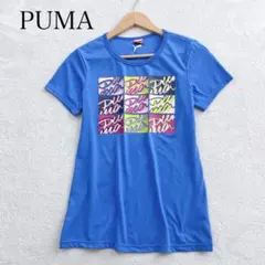 PUMA プーマ　半袖 Tシャツ トップス レディース Lサイズ ブルーのサムネイル