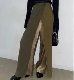 美品✨AIC.スラックス カーキ ワイドパンツ