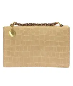 ■STELLA McCARTNEYクロコ型押しハンドバッグ ピンクベージュ