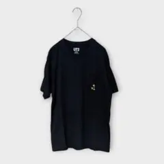 ユニクロ　ワンポイント　Tシャツ　ミッキー　ディズニー　ブラック　М　半袖
