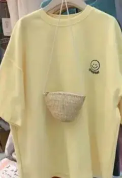 スマイルロゴ Tシャツ イエロー Bタイプ（Asian３xl=JPXＬサイズ）