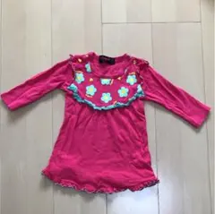 EARTH MAGIC ピンク 花柄 長袖Tシャツ　80