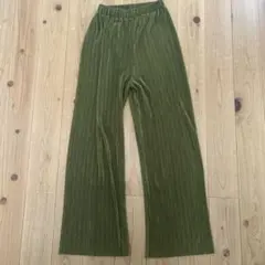 プリーツパンツ ゴムウエスト