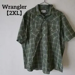 Wrangler 【2XL】半袖シャツ チェック柄