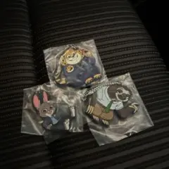 ズートピア2キャラクターラバーキーホルダー3個セット