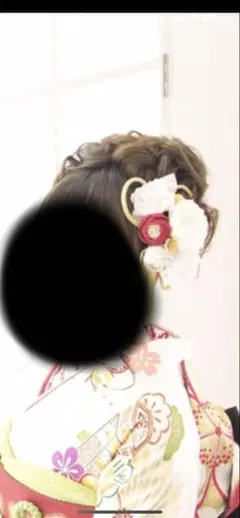 和装髪飾り 花飾り 金色の輪　成人式