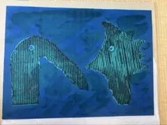 佐伯久のろうけつ染め絵画です色紙サイヅです - メルカリ