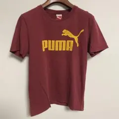 PUMA プーマ バーガンディ ロゴ Tシャツ S