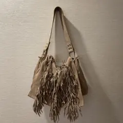 スエード　フリンジ　ショルダーバック