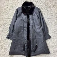 【美品】Cremona ロングコート シルク100% ファーライナー付きのサムネイル