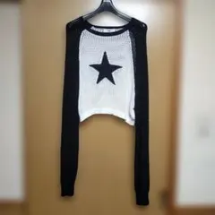 WEGO 星モチーフ メッシュセーター F