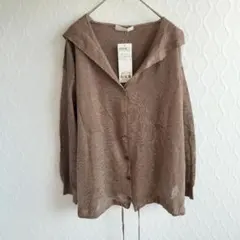 ✨any SiS✨サマーニットカーディガン【2】羽織り 薄手 ブラウン UV対策