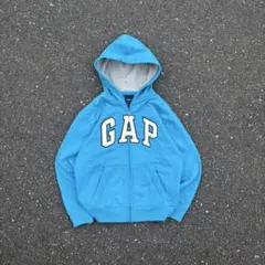 00s oldgap ロゴ 短丈 水色 ジップパーカー シティー y2k
