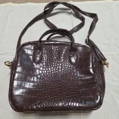 earth music&ecology ダークブラウンショルダーバッグ