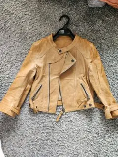 ルシェルブルー　ラムレザー　ライダースジャケット