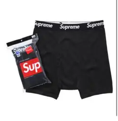 Supreme ブラックボクサーパンツ Sサイズ ※ステッカー付き