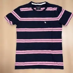 Abercrombie & Fitch Tシャツ XS ネイビー/ピンク