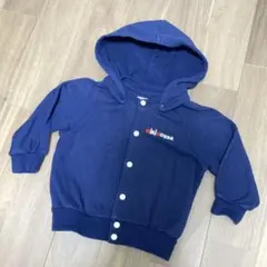 MIKI HOUSE ミキハウス バックロゴ パーカー ネイビー 90cm