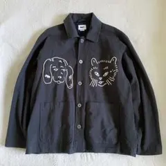 T18381 美品 アイスクリーム バックプリント ブラックデニム