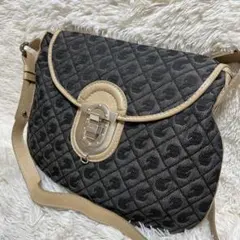 CHERARDINI ゲラルディーニ　ショルダーバッグ　レザー　ロゴ刺繍のサムネイル
