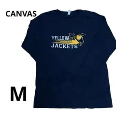 CANVAS アメリカ直輸入! カレッジロゴ　ネイビー ロンT Mサイズ