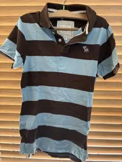 ✨ Abercrombie＆Fitch アバクロ　ボーダー半袖ポロシャツ　M