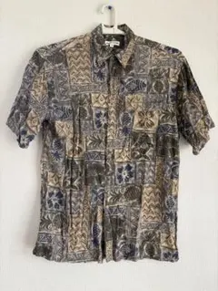 pierre cardin 総柄 半袖シャツ レーヨン100% Mのサムネイル