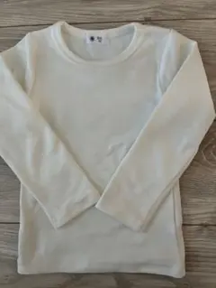 未使用品 無地 ホワイト 長袖Tシャツ サイズ90