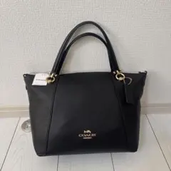 COACH ブラックレザー ショルダーバッグ