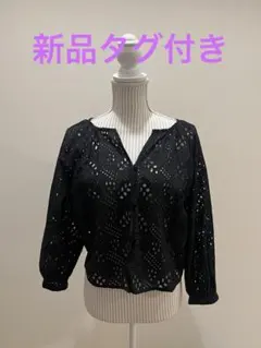 【新品タグ付き】BEARDSLEY 刺繍シャツジャケットハオリ ブラックのサムネイル